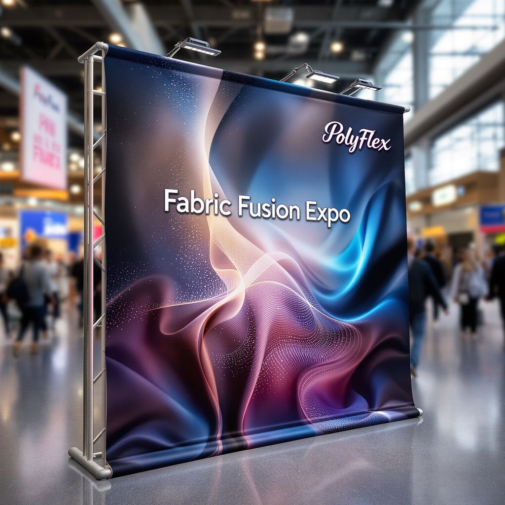 Event Backdrop Digital Inks on polyester fabric for trade shows, NUtec dye-sublimation inks