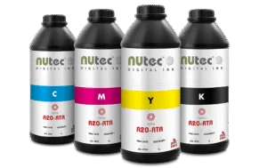 Ruby R20-RTR UV ink for roll-to-roll; optimized for LED UV lamps; suitable for ricoh kyocera uv ink applications.