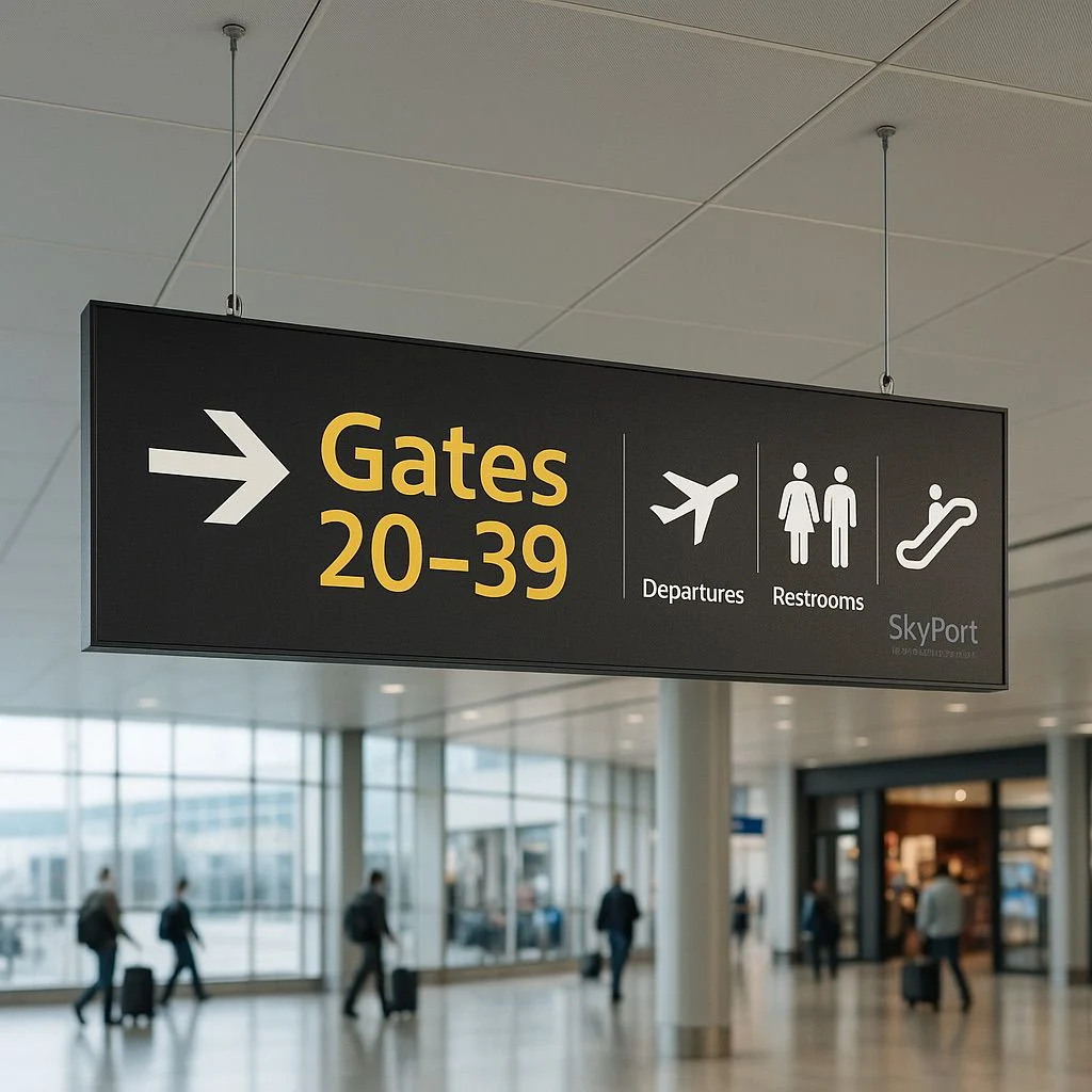 Backlit opal acrylic signage with vibrant graphics, using illuminated signage digital ink