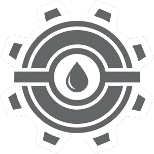 Support icon for NUtec Digital Ink's support page, gear symbol representing technical assistance for digital printing ink products